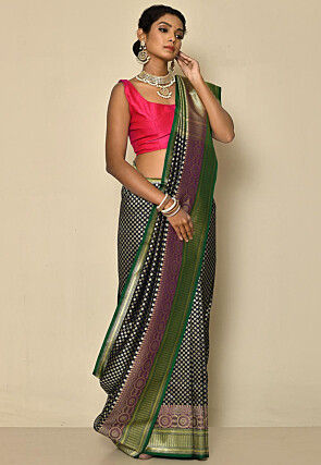 Banarasi Saree in Navy Blue