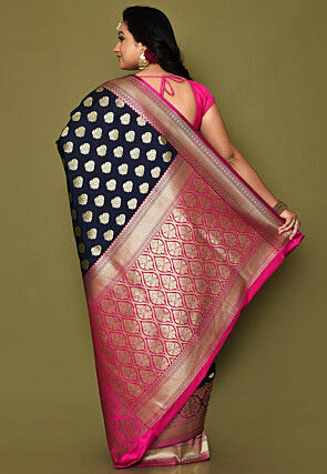 Banarasi Saree in Navy Blue