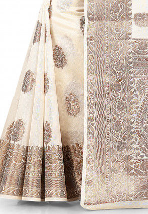Banarasi Silk Saree in Off White