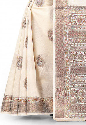 Banarasi Silk Saree in Off White