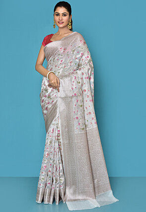 Banarasi Saree in Off White