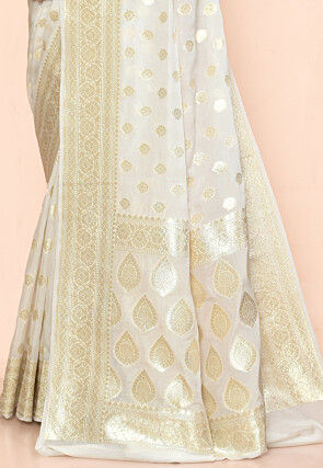 Banarasi Saree in Off White