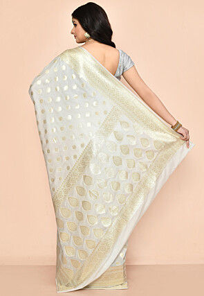 Banarasi Saree in Off White