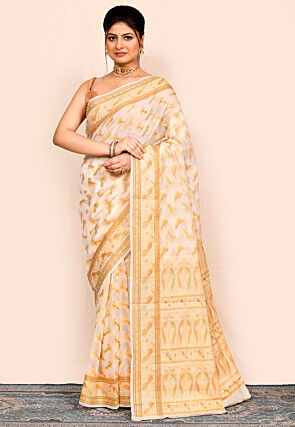 Banarasi Saree in Off White