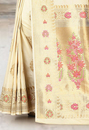 Banarasi Saree in Off White