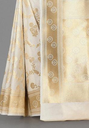 Banarasi Saree in Off White