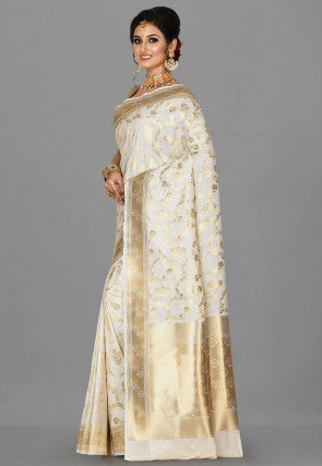 Banarasi Saree in Off White