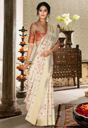 Banarasi Saree in Off White