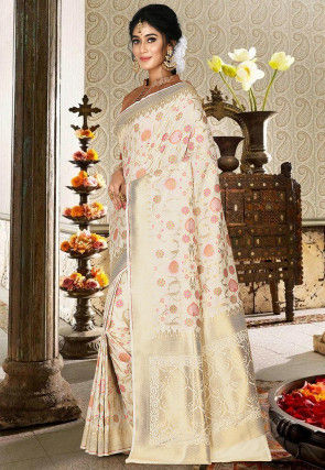 Banarasi Saree in Off White