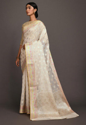Banarasi Saree in Off White