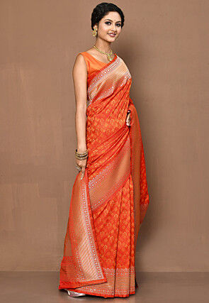 Banarasi Saree in Orange