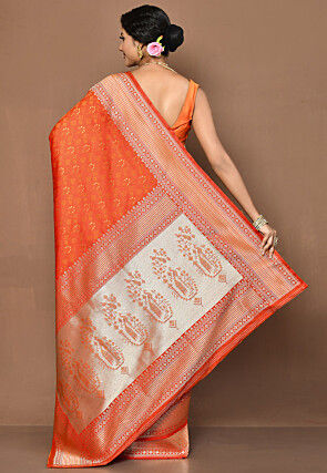 Banarasi Saree in Orange