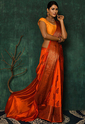 Banarasi Saree in Orange