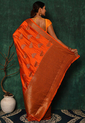 Banarasi Saree in Orange