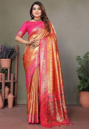 Banarasi Saree in Orange