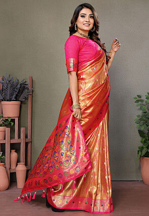 Banarasi Saree in Orange