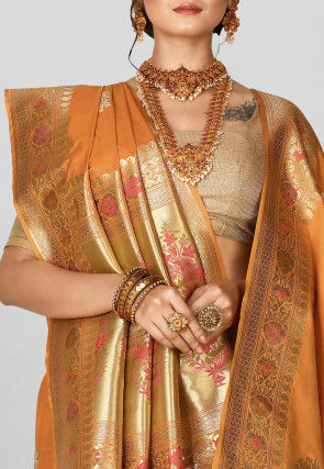 Banarasi Saree in Orange