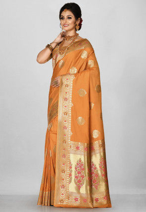 Banarasi Saree in Orange