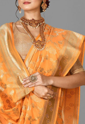 Banarasi Saree in Orange