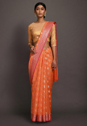 Banarasi Saree in Orange