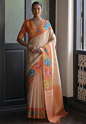 Banarasi Saree in Orange