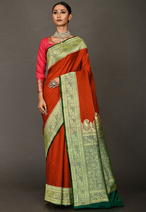 Banarasi Saree in Orange