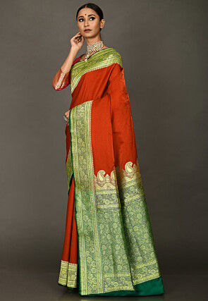 Banarasi Saree in Orange