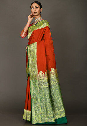 Banarasi Saree in Orange