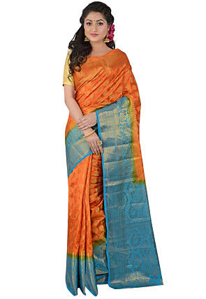Banarasi Saree in Orange