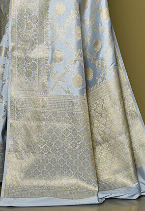 Banarasi Saree in Pastel Blue