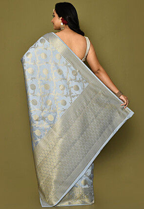 Banarasi Saree in Pastel Blue