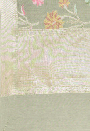 Banarasi Saree in Pastel Green
