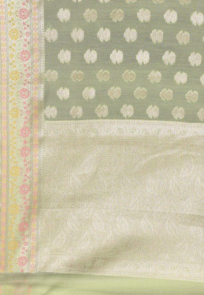 Banarasi Saree in Pastel Green
