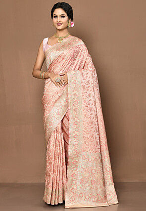 Banarasi Saree in Peach