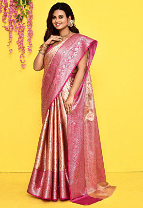 Banarasi Saree in Peach