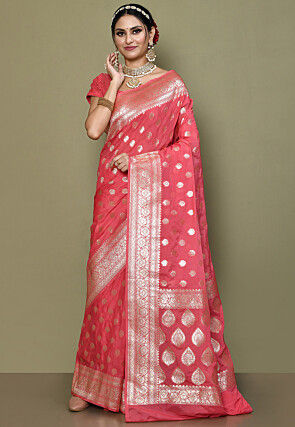 Banarasi Saree in Peach