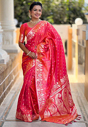 Banarasi Saree in Peach