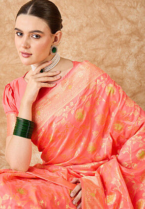 Banarasi Saree in Peach