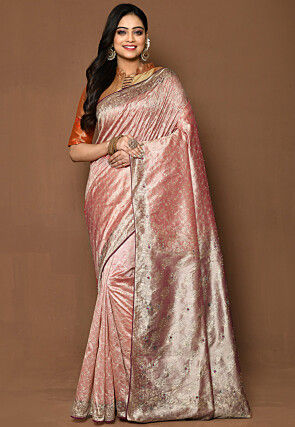 Banarasi Saree in Peach