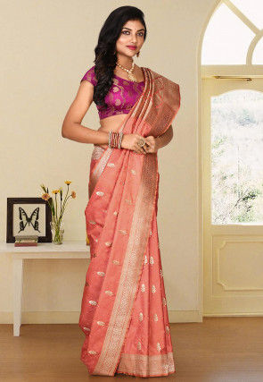 Banarasi Saree in Peach