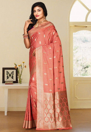 Banarasi Saree in Peach