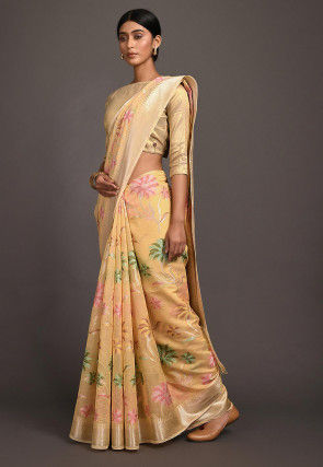 Banarasi Saree in Peach