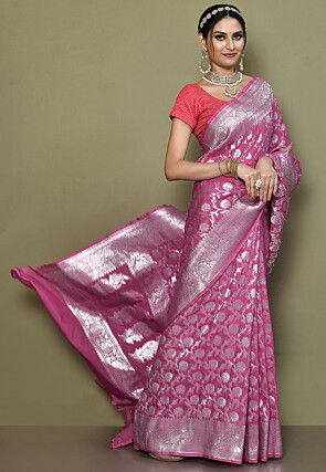 Banarasi Saree in Pink