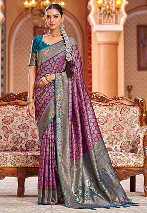 Banarasi Saree in Purple