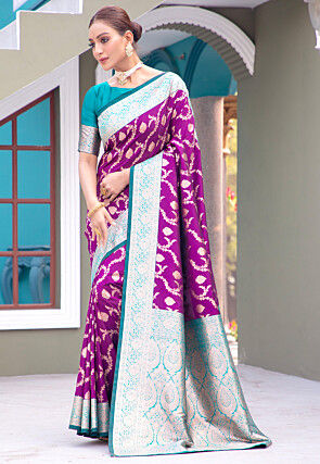 Banarasi Saree in Purple
