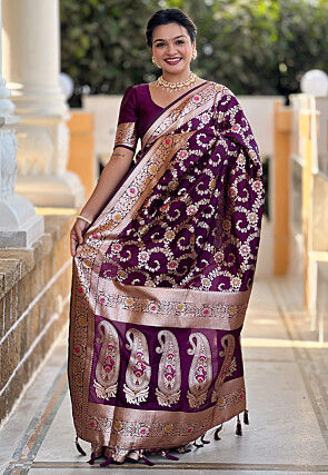 Banarasi Saree in Purple