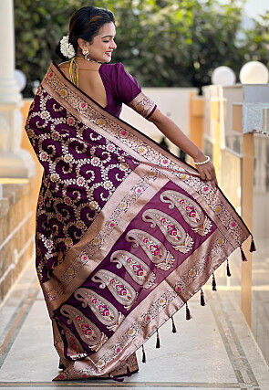 Banarasi Saree in Purple