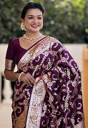 Banarasi Saree in Purple