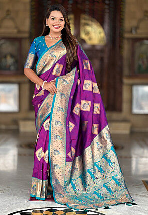 Banarasi Saree in Purple