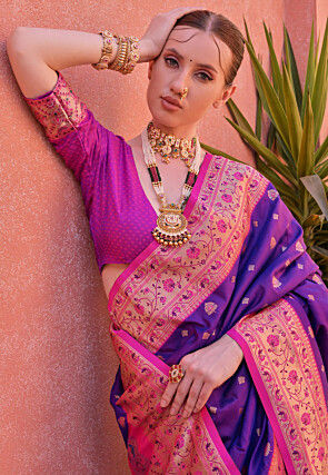 Banarasi Saree in Purple